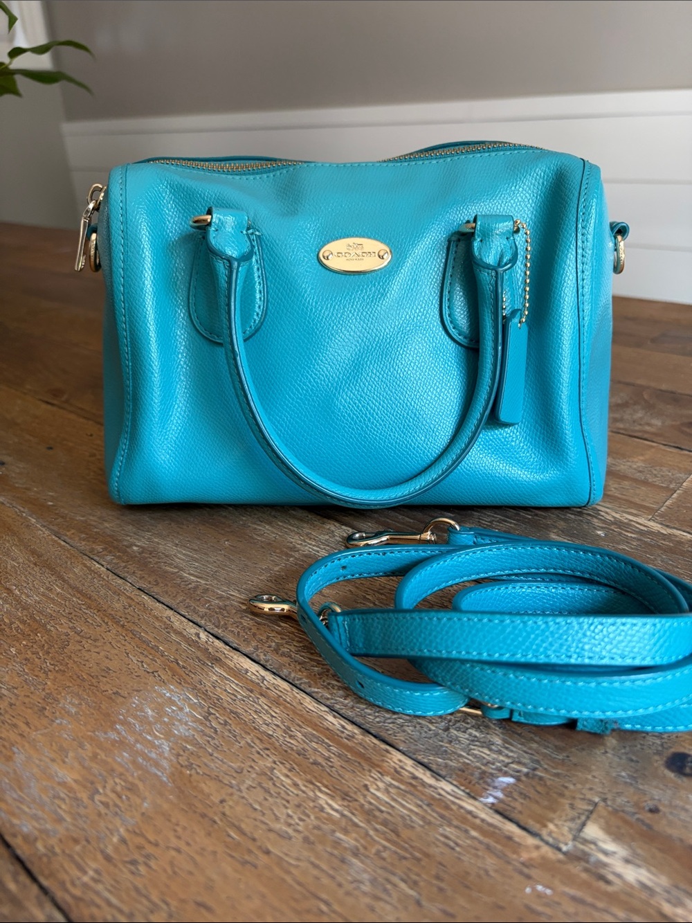 COACH MINI BENNETT SATCHEL IN CADET BLUE